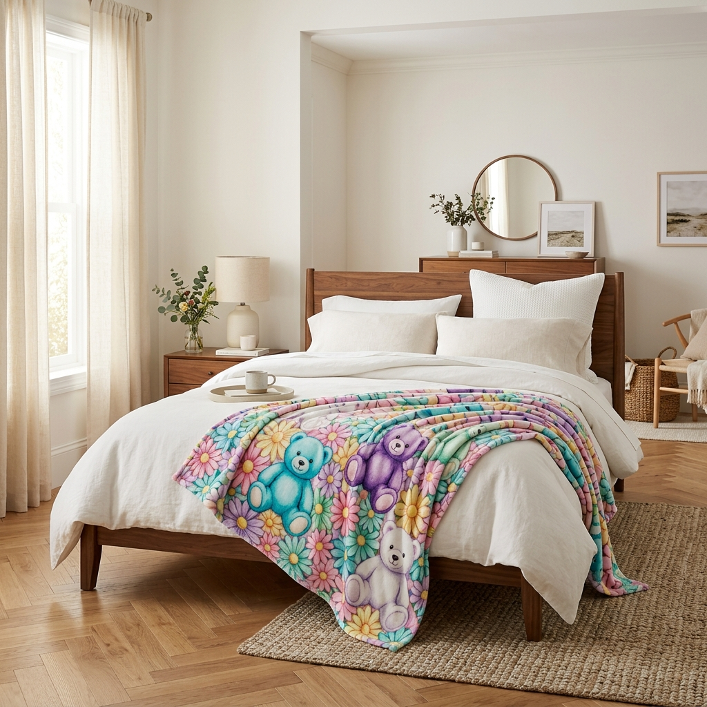 Teddy bear bedsheet